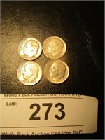 Two 1965, One Each 1956 and 1961 Dimes