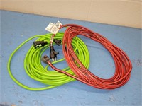 PAIR OF EXTENSION CORDS 2 & 3 PRONG