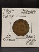 1950 f German coin