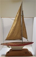 Old Toy Sailboat From A. Rich Toy Of Clinton, IA