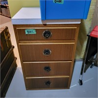 B282 Four drawer stand w Arborite top
