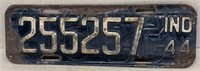 1944 Indiana license plate *restamp*