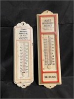 Shelbyville Advertising Metal Thermometer "Tygrett