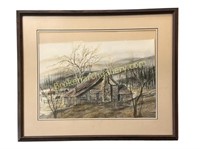 Log Cabin Watercolor, Ruby Dayton