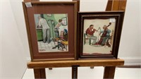 Norman Rockwell needle point and Print