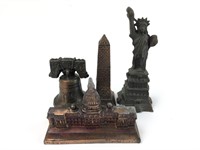 4 Vintage Brass Miniature Souvenirs