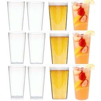 Casewin 9 Oz Reusable Plastic Tumblers  12