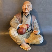 Hakata Sculpture -Man w/Wine Gourd -Japan