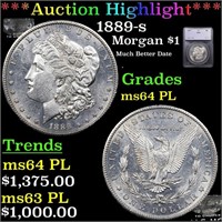 ***Auction Highlight*** 1889-s Morgan Dollar $1 Gr