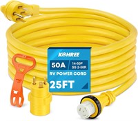 Kohree 50 Amp RV Power Cord 25FT