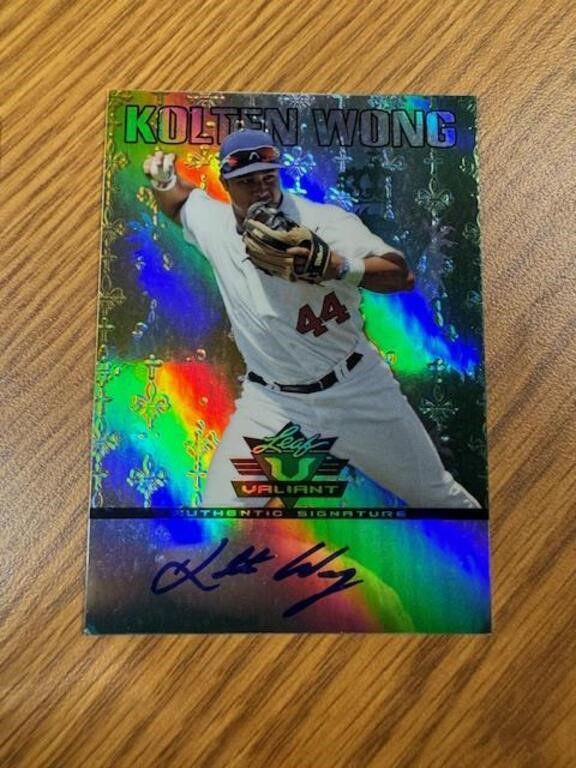 2011 Leaf Variant Kolten Wong Autograph Green