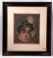 Colored etching, signed, printed 1910