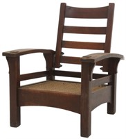 Gustav Stickley No. 336 Bow Arm Morris Chair