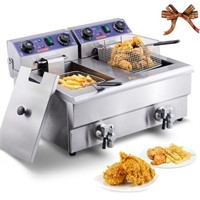 VEVOR Commercial Electric Deep Fryer, 24L 3000W