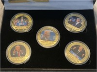 Joe Biden Set Of 5 24k Gold Plated Commemorative