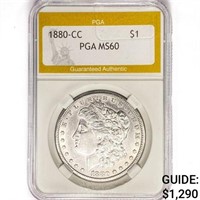 1880-CC Morgan Silver Dollar PGA MS60