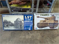 lst us navy and tiger i  model kits