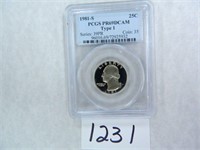 1981-S TYPE 1 Washington Quarter