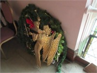 3 foot Christmas wreath and angel