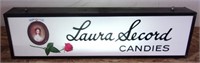 Vintage double-sided illuminated Laura Secord sign