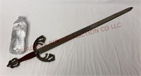 Vintage Toledo Spain Etched Blade Decorative Sword