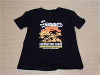 Afvetut Women's Summer Coconuttree Beach T-Shirt