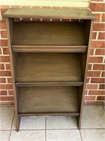 Vintage slant bookshelf display shelf (needs TLC)