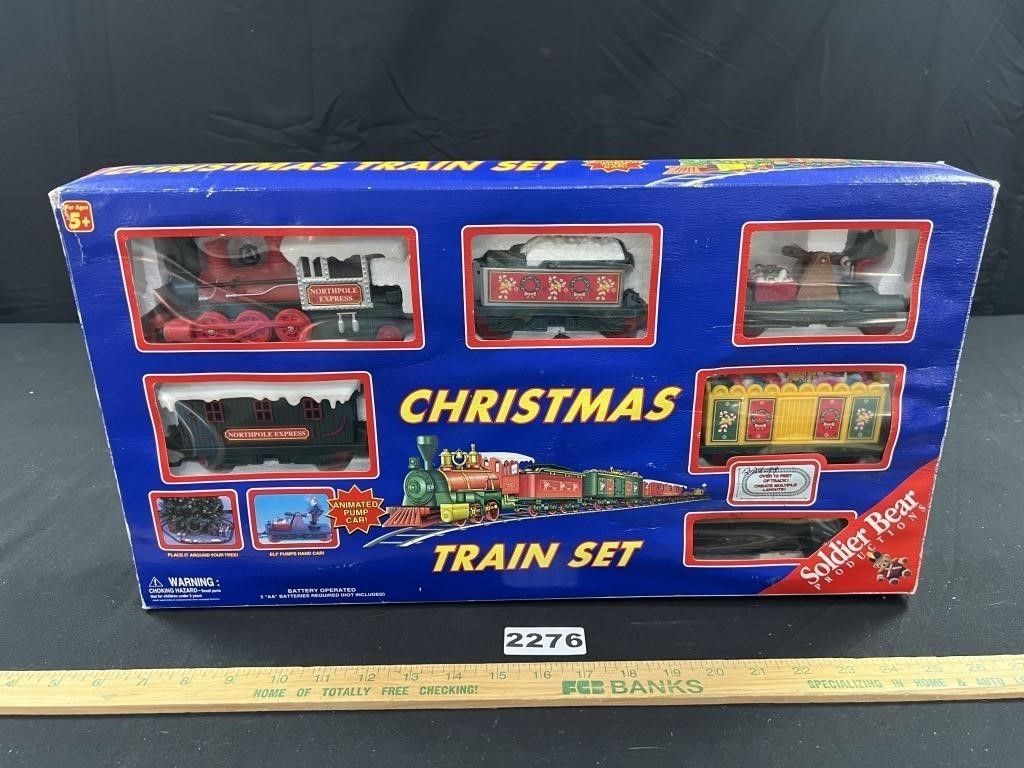 Soldier Bear Train Set in Box