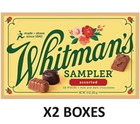 WHITMAN'S SAMPLER ASSORTED CHOCOLATE 22PC BOX X2