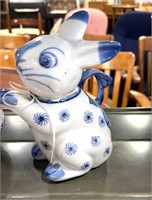 Blue and white rabbit