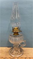 Antique Oil Lamp. Some Damage To Collar. (14" To