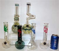 Lot of 6 Glass Bongs Never Used Clean