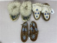 Assortment of Beaded Native American Moccasins