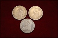 3pc 1810, 1818, 1835 Capped Bust Liberty Half