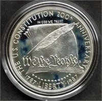 1987-S US Constitution Proof Silver Dollar MIB