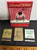 Vintage matchbooks. Christmas.