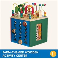 Battat Activity Cube - Farm Theme  Wooden Toy