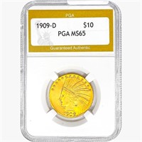 1909-D $10 Gold Eagle PGA MS65