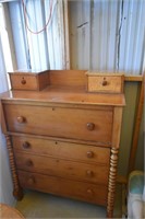 Antique Dresser W/Decorative Wooden Beading Detail