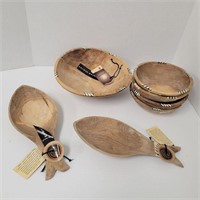 Wooden african dishes