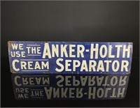 Anker-Holth Cream Separator Tin Farm Sign