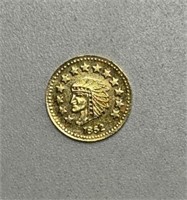 1852 1/2 CALIFORNIA GOLD COIN