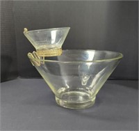 MCM Large Chip and Dip Glass Set