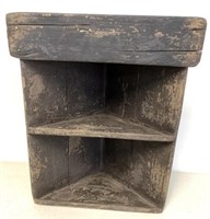 Primitive Pine Corner Shelf