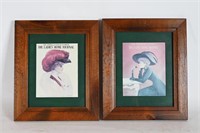 Vtg The Ladies Home Journal Framed Magazine Covers