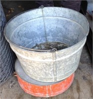 galv bucket and egg washer