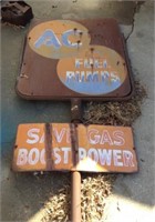 AC fuel pump sign on a pole- 2 sided