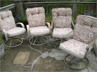 4 Rocking Outdoor Chairs w/Extra Cushions