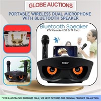 PORTABLE WIRELESS DUAL MICROPHONE WITH BT SPEAKER