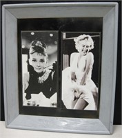 Framed 20" x 23" Marilyn & Audrey Collage